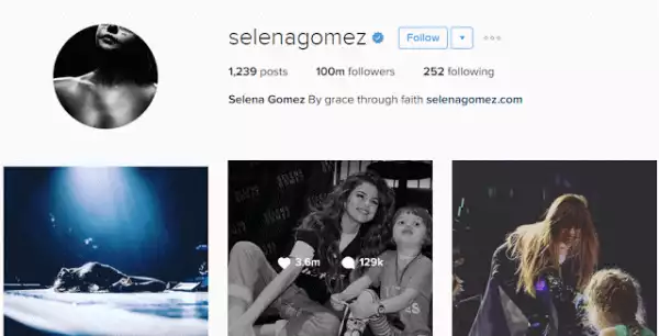 Selena Gomez Hits 100million Followers On Instagram